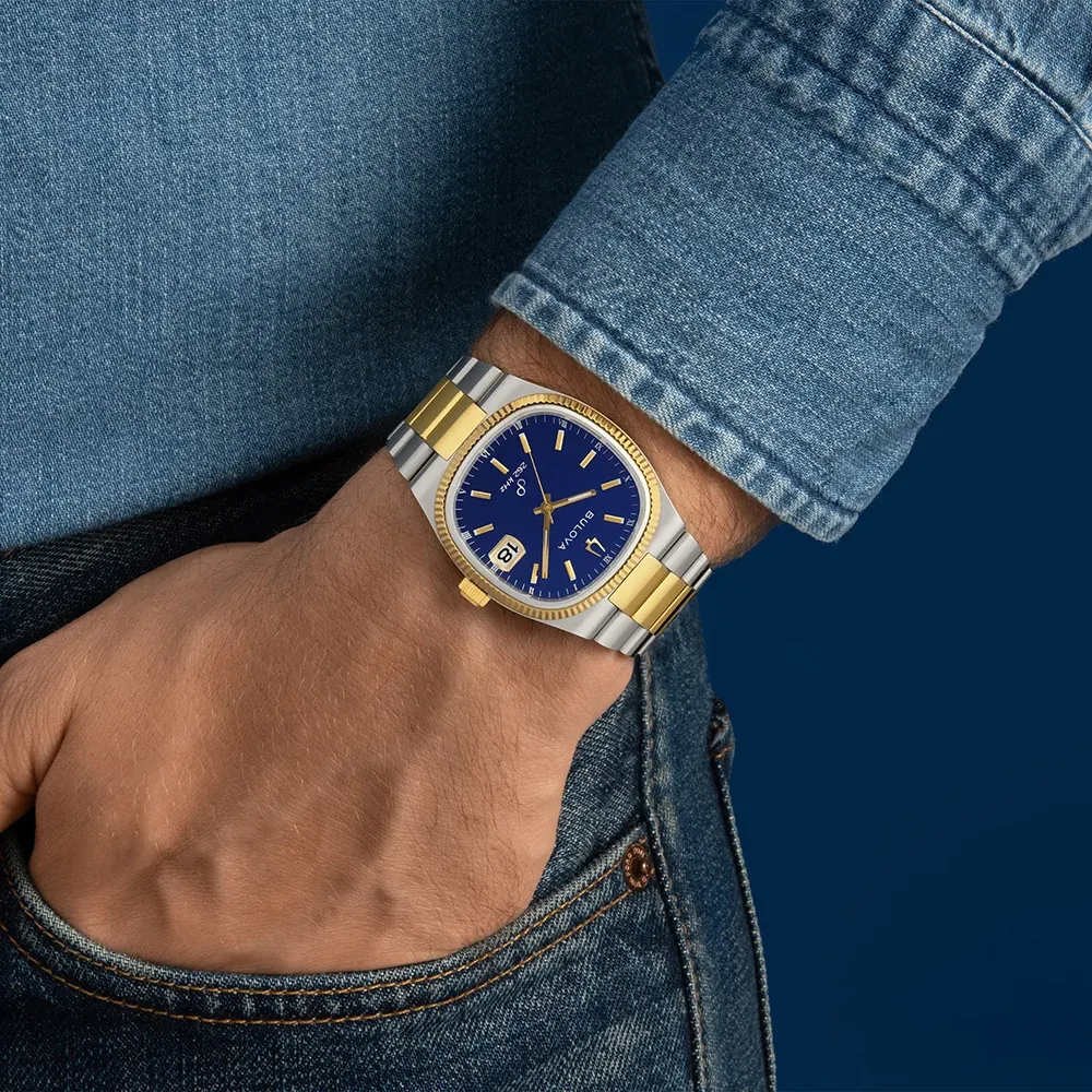Blue Dial Stainless Steel Bracelet Super Seville 98B462 | Bulova